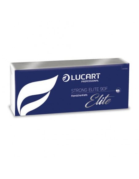 Fazzoletti di carta Lucart Strong 90 Elite F 4 veli - conf. 10 pacchetti da 9 fazzoletti - 843060