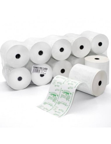 Rotoli registratore di cassa Rotolificio Pugliese Evoroll lunga durata 57 mm x 60 m foro 12 mm  conf. da 10 - 5760T10