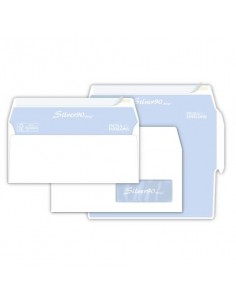 Buste con finestra Pigna Envelopes Silver90 90 g/m² 110x230 mm bianco conf. 500 - 0170578