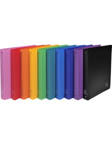 Raccoglitore ad anelli Exacompta LINEA OPACO 4 anelli Ø 30 mm ppl A4 MAXI 297x242 10 colori assortiti - 51699E