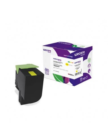 Toner alta resa WECARE compatibile con Lexmark 70C2HY0 - giallo K15825W4