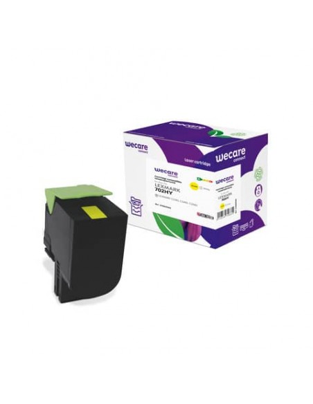 Toner alta resa WECARE compatibile con Lexmark 70C2HY0 - giallo K15825W4