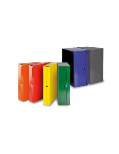 Portaprogetti con bottone EURO-CART presspan monolucido 25x35 cm dorso 4 cm arancio - CP04AR_DESK