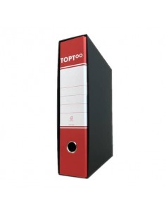 Registratore protocollo TOPToo con custodia dorso 8 cm rosso 23x33 cm - FMCRTP8RO