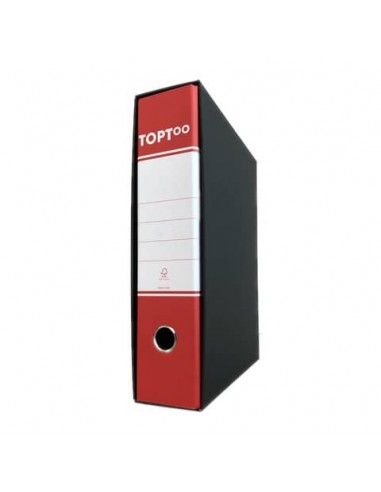 Registratore commerciale TOPToo con custodia dorso 8 cm rosso 23x30 cm - FMCRTU8RO