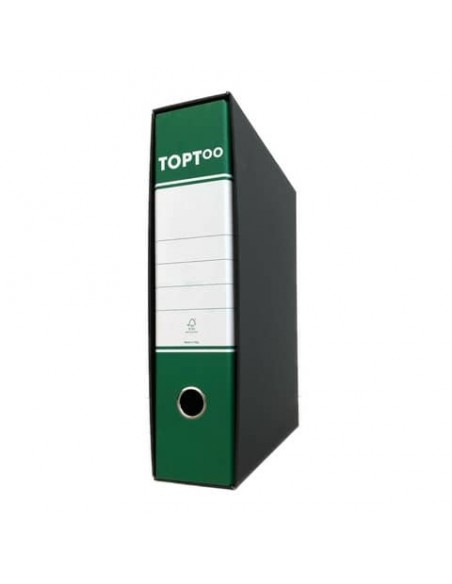 Registratore commerciale TOPToo con custodia dorso 8 cm verde 23x30 cm - FMCRTU8VE