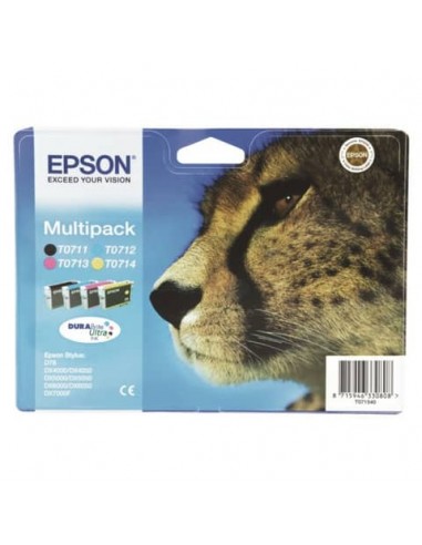 Cartucce inkjet Ghepardo T0715 Epson nero+ciano+magenta+giallo Conf. 4 - C13T07154012
