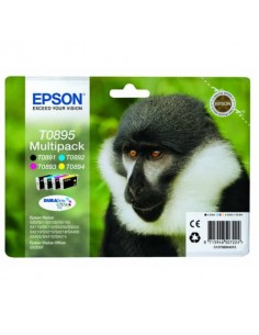 Cartucce inkjet Scimmia T0895/blister RS Epson nero+ciano+magenta+giallo Conf. 4 - C13T08954010