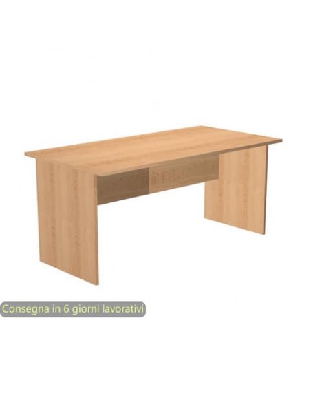 Scrivania piano faggio 160x80xH.72 cm gambe a pannello in melaminico in tinta linea Presto Artexport - 003PAN/6