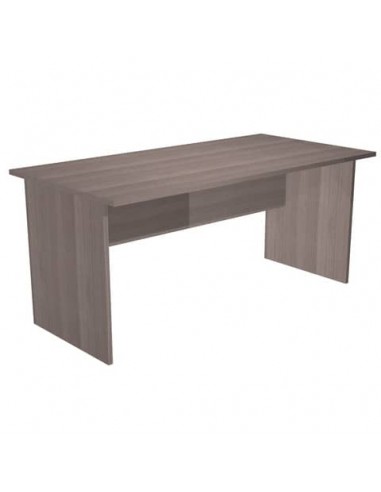 Scrivania piano frassino toscano 160x80xH.72 cm fianco a pannello in melaminico in tinta Presto - 003PAN/F