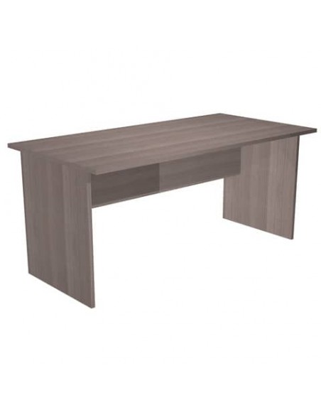 Scrivania piano frassino toscano 160x80xH.72 cm fianco a pannello in melaminico in tinta Presto - 003PAN/F