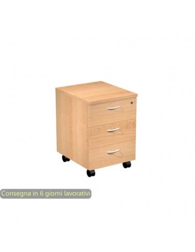 EC - Cassettiera a tre cassetti montata faggio 41