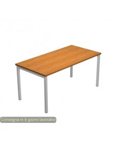 Scrivania piano noce chiaro 160x80xH72