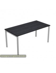 Scrivania piano nero venato  frassino 160x80xH.72
