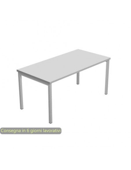Scrivania piano grigio 160x80xH.72