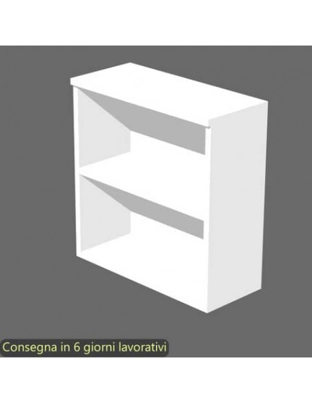 Mobile a giorno basso bianco 80x35xH.72 cm con 1 ripiano regolabile linea Presto Artexport - 030/3