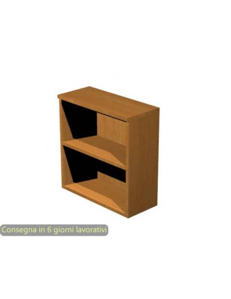 Mobile a giorno basso noce chiaro 80x35xH.72 cm con 1 ripiano regolabile linea Presto Artexport - 030/4