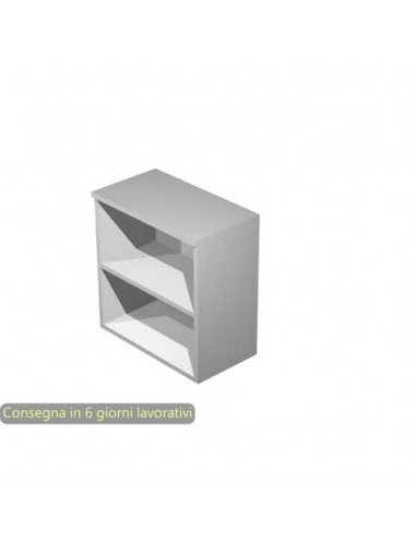 Mobile a giorno basso grigio 80x35xH.72 cm con 1 ripiano regolabile linea Presto Artexport - 030/9