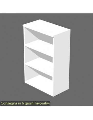 Mobile a giorno medio bianco 80x35xH.120 cm con 2 ripiani regolabili linea Presto Artexport - 035/3