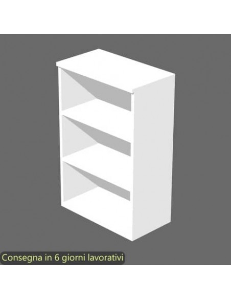 Mobile a giorno medio bianco 80x35xH.120 cm con 2 ripiani regolabili linea Presto Artexport - 035/3