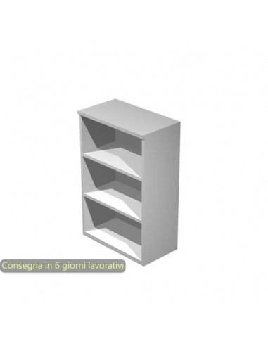 Mobile a giorno medio grigio 80x35xH.120 cm con 2 ripiani regolabili linea Presto Artexport - 035/9