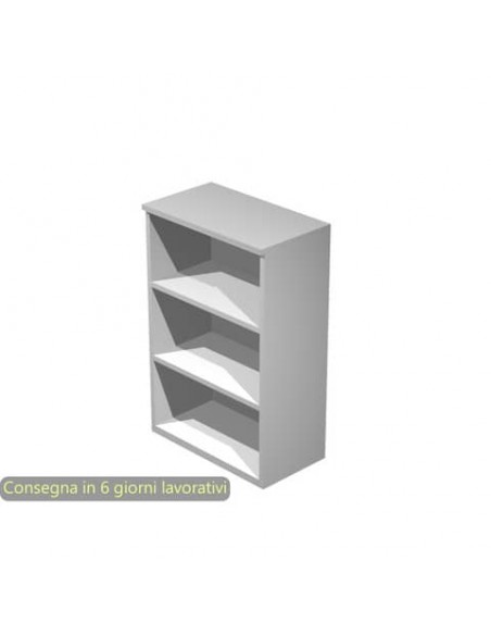 Mobile a giorno medio grigio 80x35xH.120 cm con 2 ripiani regolabili linea Presto Artexport - 035/9
