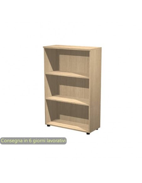 Mobile a giorno medio rovere 80x35xH.120 cm con 2 ripiani regolabili linea Presto Artexport - 035/C