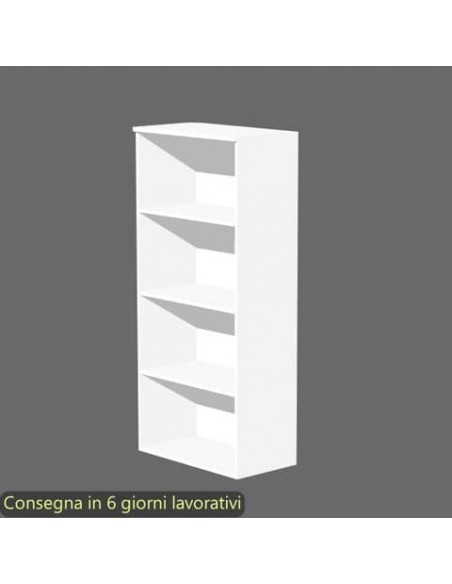 Mobile a giorno alto bianco 80x35xH.180 cm con 3 ripiani regolabili linea Presto Artexport - 038-39/3