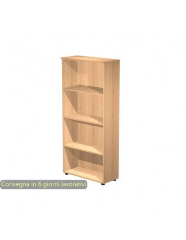 Mobile a giorno alto faggio 80x35xH.180 cm con 3 ripiani regolabili linea Presto Artexport -