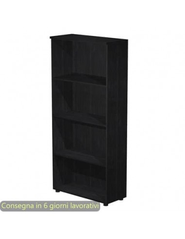 Mobile a giorno alto nero venato frassino 80x35xH.180 cm con 3 ripiani regolabili Presto Artexport - 038-39/8