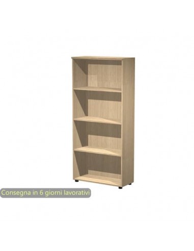 Mobile a giorno alto rovere 80x35xH.180 cm con 3 ripiani regolabili linea Presto Artexport - 038-39/C