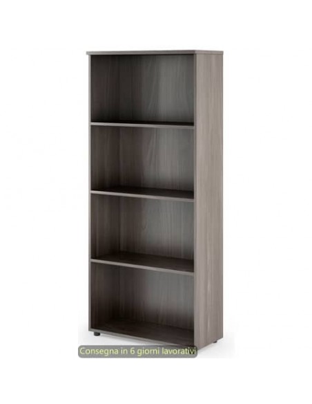 Mobile a giorno alto frassino toscano 80x35xH.180 cm con 3 ripiani regolabili linea Presto Artexport - 038-39/F