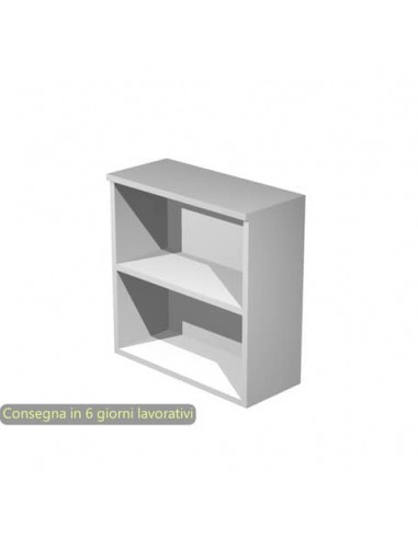 EC - Mobile a giorno basso grigio 80x44xH.72 cm con 1 ripiano regolabile linea Presto Artexport - 50030/5