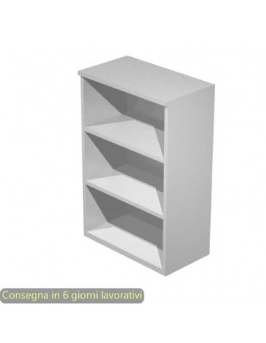 EC - Mobile a giorno medio grigio 80x44xH.120 cm con 2 ripiani regolabili linea Presto Artexport - 50035/5