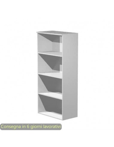 EC - Mobile a giorno alto grigio 80x44xH.180 cm con 3 ripiani regolabili linea Presto Artexport - 538-39/5