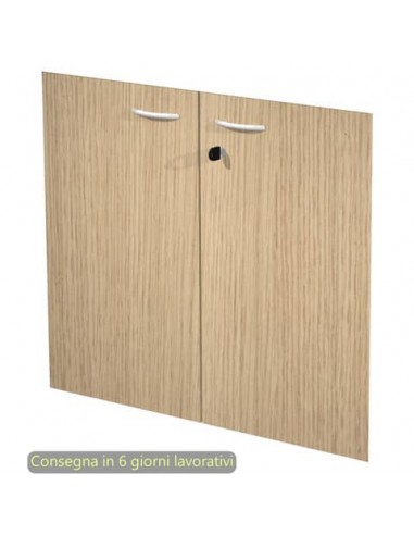 Ante con serratura rovere 80x67 cm in melaminico per mobile basso linea Presto Artexport - 60067M/C