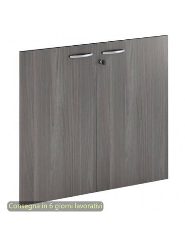 Ante con serratura frassino toscano 80x67 cm in melaminico per mobile basso linea Presto Artexport 60067M/F