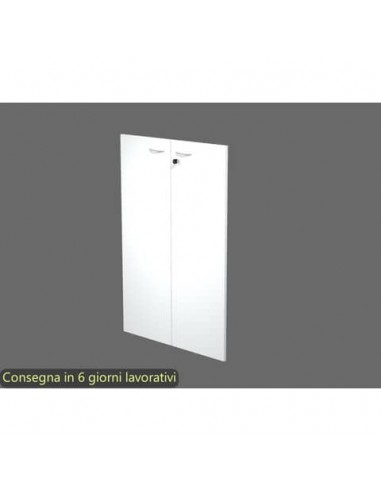 Ante con serratura bianco 80x115 cm in melaminico per mobile medio linea Presto Artexport - 60069M/3