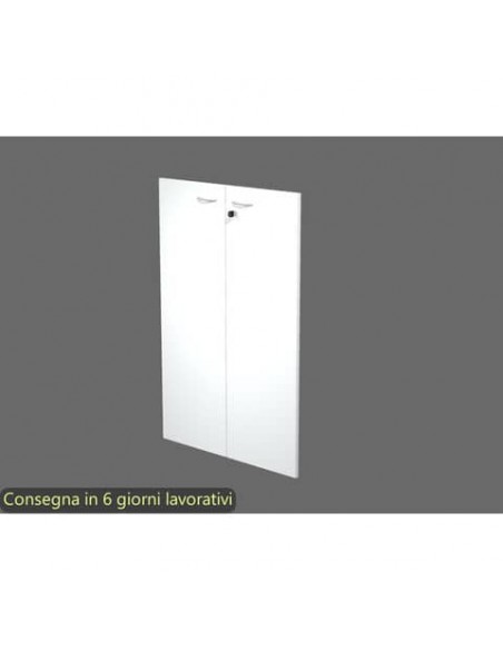 Ante con serratura bianco 80x115 cm in melaminico per mobile medio linea Presto Artexport - 60069M/3