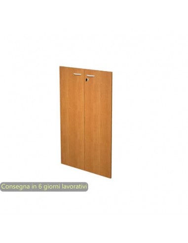 Ante con serratura noce chiaro 80x115 cm in melaminico per mobile medio linea Presto Artexport - 60069M/4