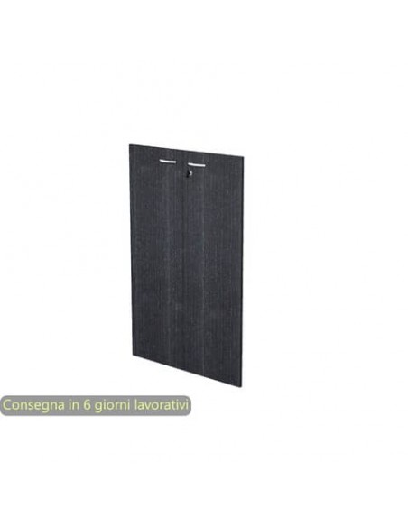 Ante con serratura nero venato frassino 80x115 cm in melaminico per mobile medio linea Presto Artexport - 60069M/8