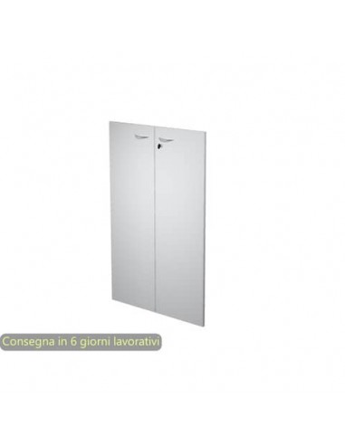 Ante con serratura grigio 80x115 cm in melaminico per mobile medio linea Presto Artexport - 60069M/C
