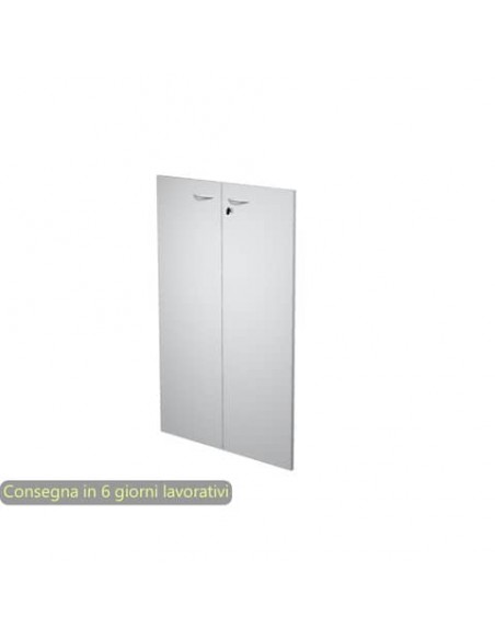 Ante con serratura grigio 80x115 cm in melaminico per mobile medio linea Presto Artexport - 60069M/C