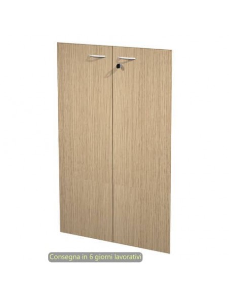 Ante con serratura rovere 80x115 cm in melaminico per mobile medio linea Presto Artexport - 60069/M/C