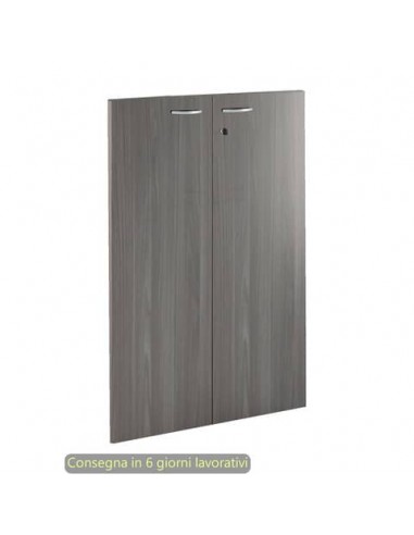 Ante con serratura frassino toscano 80x115 cm in melaminico per mobile medio linea Presto Artexport - 60069M/F