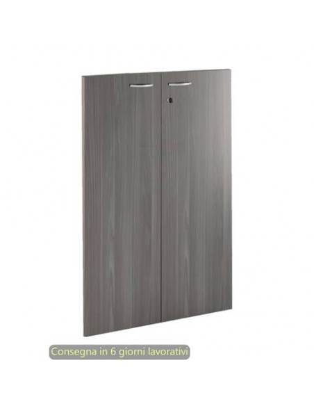 Ante con serratura frassino toscano 80x115 cm in melaminico per mobile medio linea Presto Artexport - 60069M/F