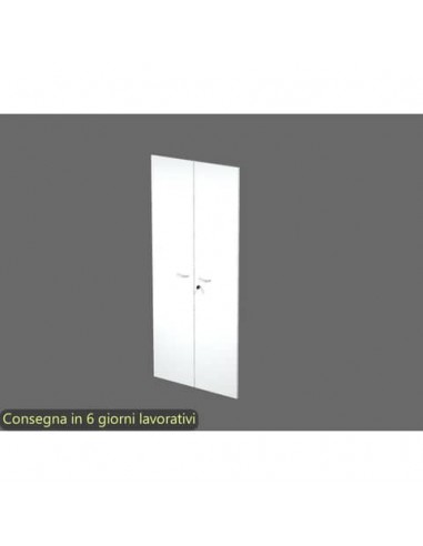 Ante con serratura bianco 80x175 cm in melaminico per mobile alto linea Presto Artexport - 60075M/3