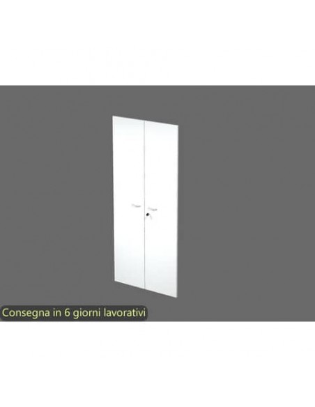 Ante con serratura bianco 80x175 cm in melaminico per mobile alto linea Presto Artexport - 60075M/3