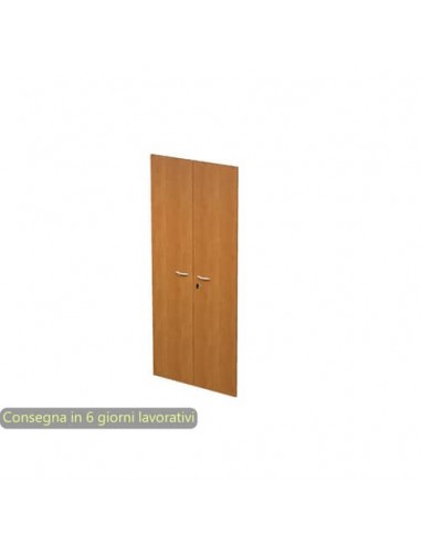 Ante con serratura noce chiaro 80x175 cm in melaminico per mobile alto linea Presto Artexport - 60075M/4