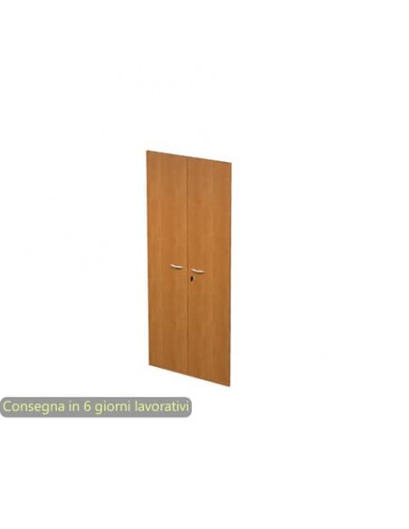 Ante con serratura noce chiaro 80x175 cm in melaminico per mobile alto linea Presto Artexport - 60075M/4